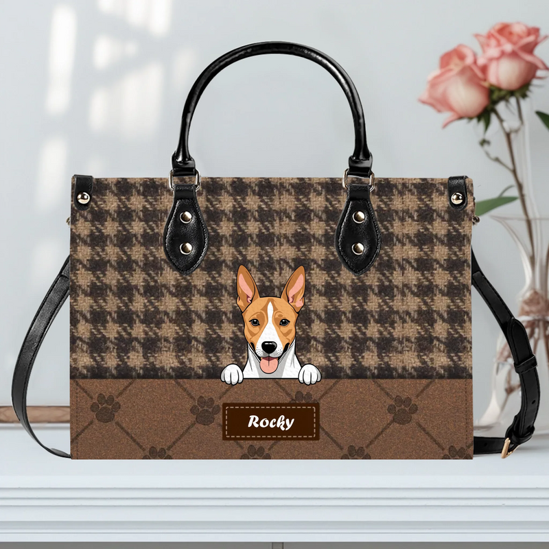 Customized Classic Houndstooth Pattern Dog Handbag – Gift Ideas For Dog Lovers - 89Prints