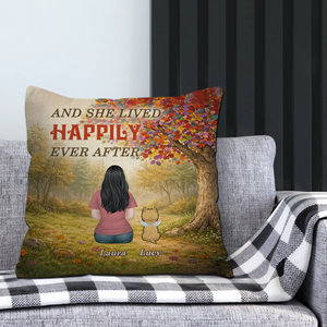 And She Lived Happily Ever After Pillow – Individualized Dog-Related Gift – 89Prints