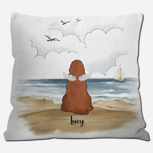 Custom Dog Pillow With A Beach Scene – Emotional Perfect Gift For Dog Lovers – 89Prints