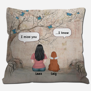 I Miss You, I Know Pillow – Personalized Gift For Dog Parents – 89Prints