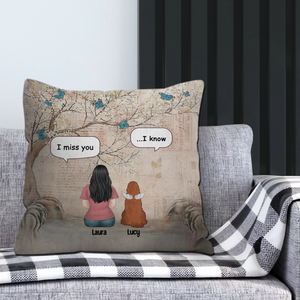 I Miss You, I Know Pillow – Personalized Gift For Dog Parents – 89Prints