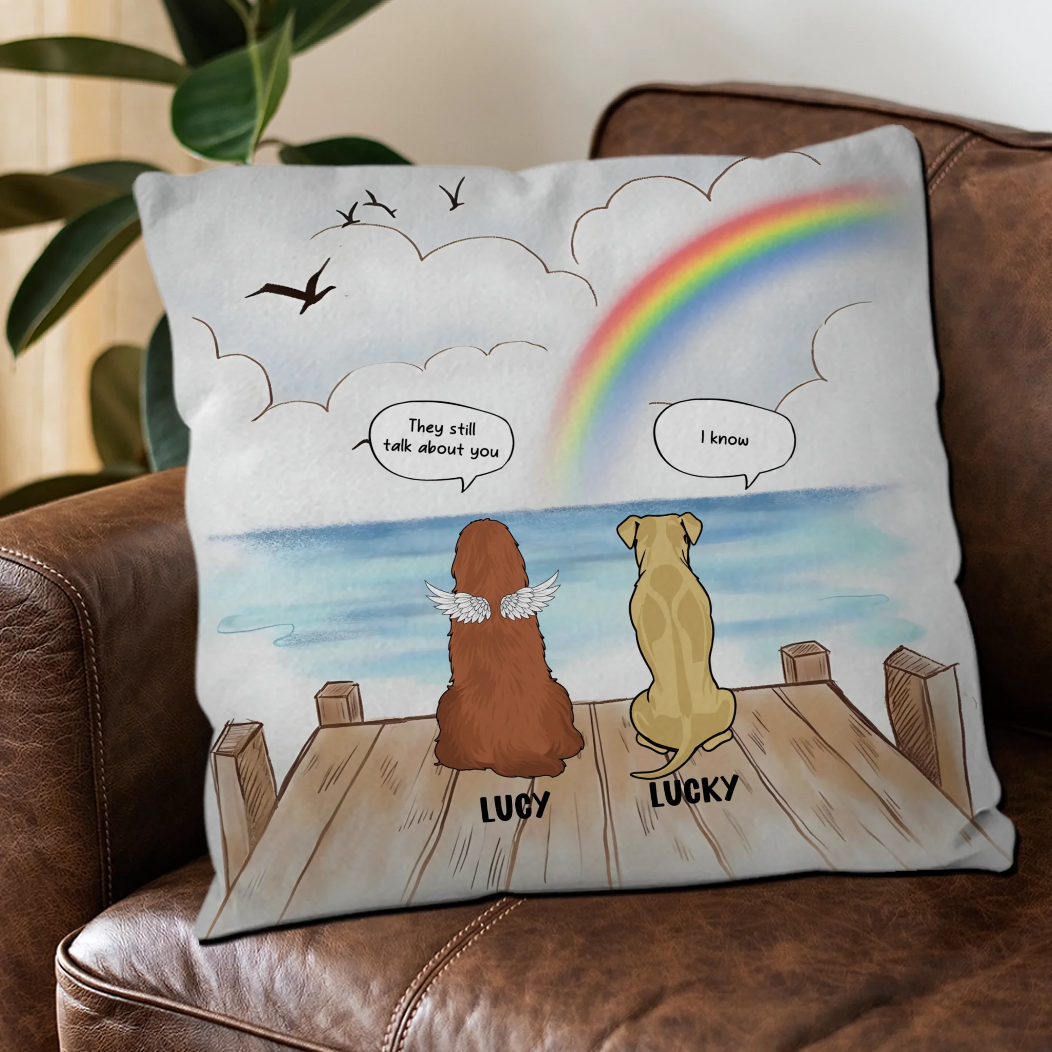 They Still Talk About You – I Know Pillow | Touching Custom Dog Gift for Owners | 89Prints