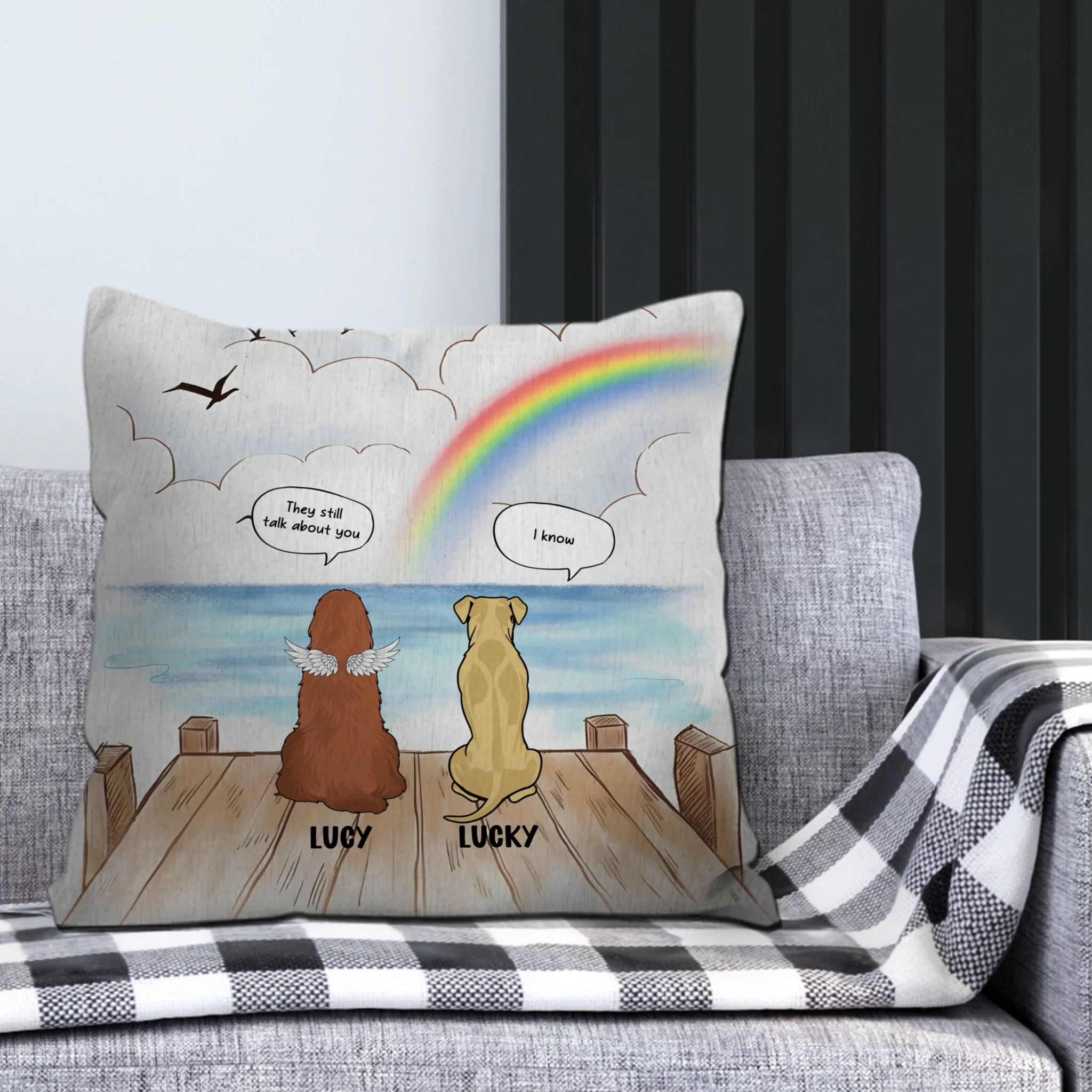 They Still Talk About You – I Know Pillow | Touching Custom Dog Gift for Owners | 89Prints