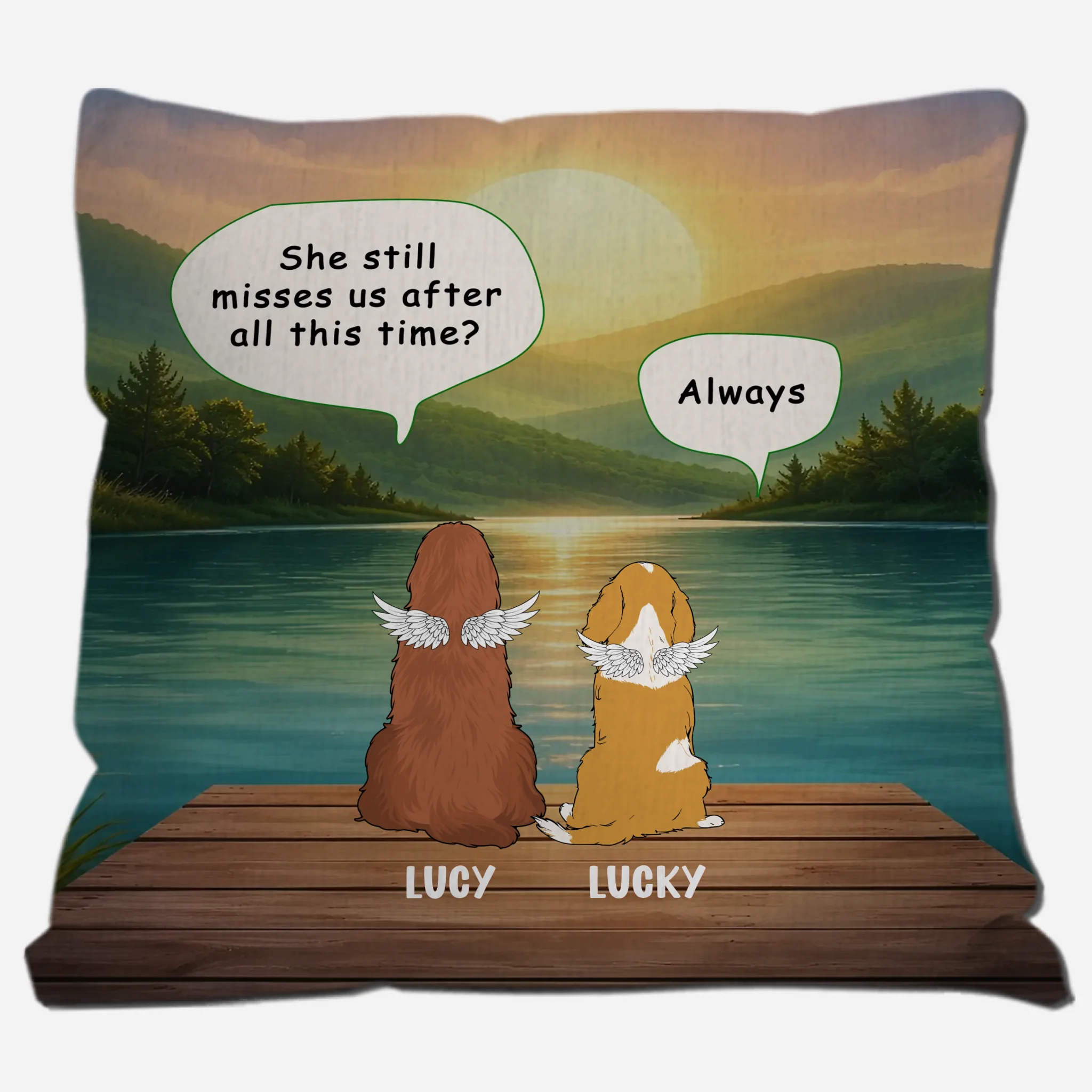 She Still Misses Us After All This Time Pillow – Sentimental Present For Dog Lovers – 89Prints