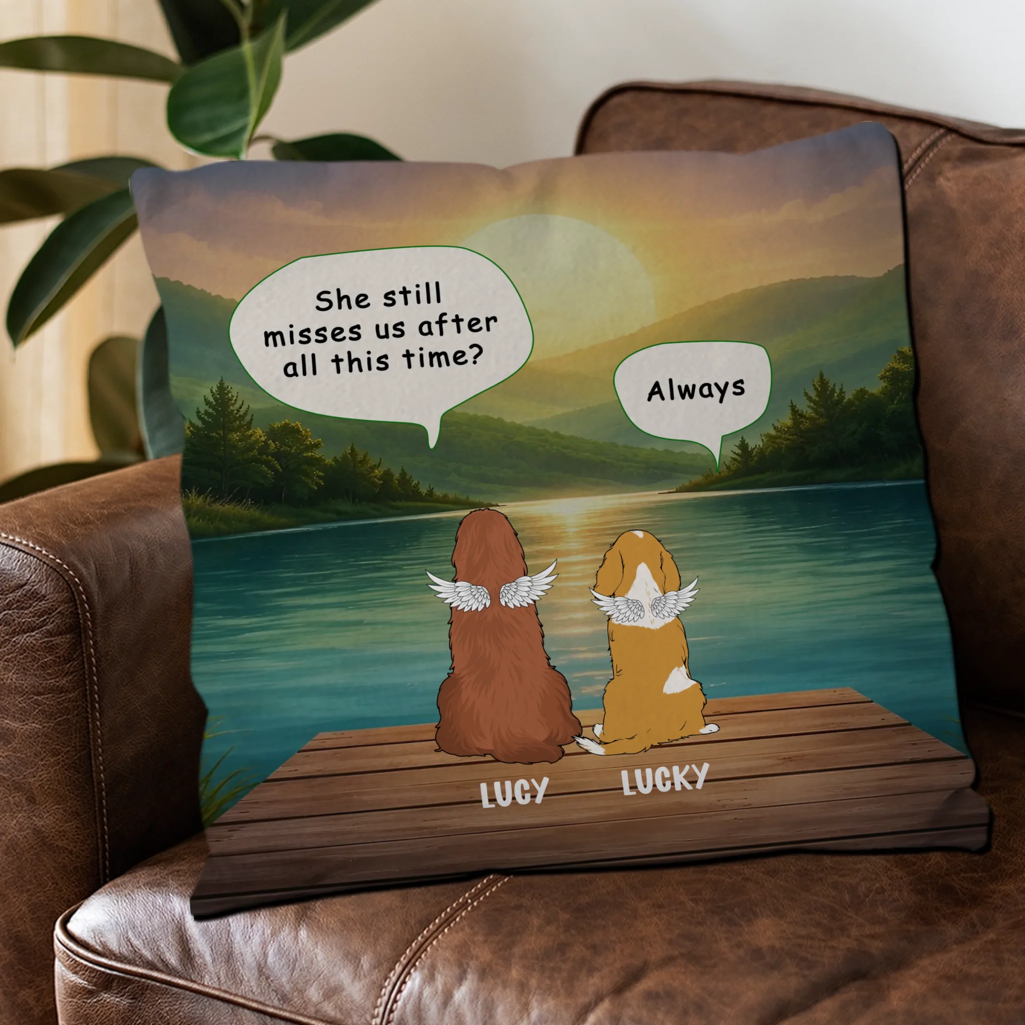She Still Misses Us After All This Time Pillow – Sentimental Present For Dog Lovers – 89Prints