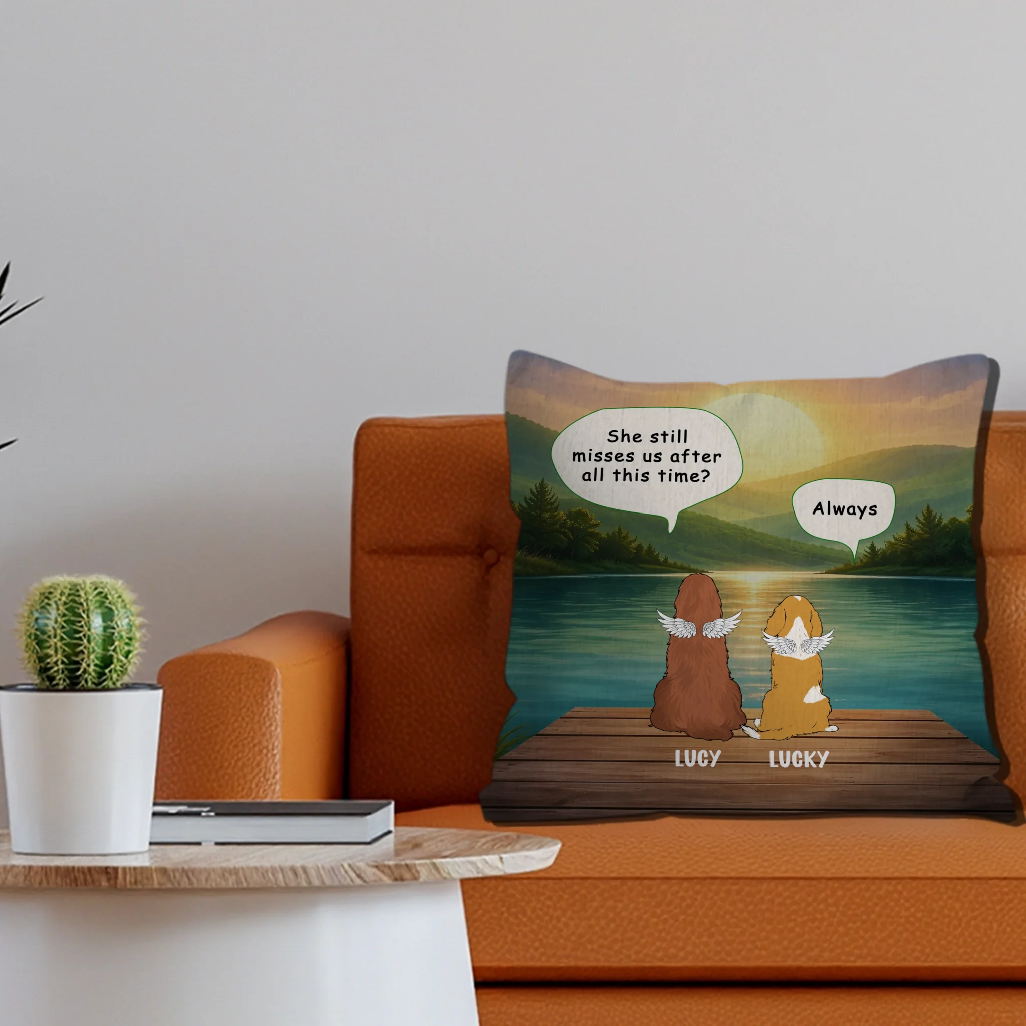 She Still Misses Us After All This Time Pillow – Sentimental Present For Dog Lovers – 89Prints