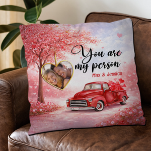 Romantic Blossom Tree Couple Pillow - You Are My Person - Upload Image - 89Prints