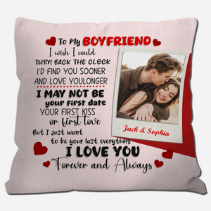 Forever and Always Romantic Pillow Gift – Custom Gift for Boyfriend - 89Prints