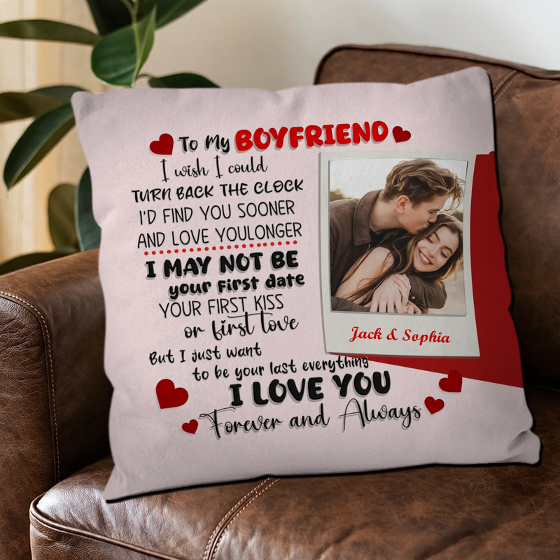 Forever and Always Romantic Pillow Gift – Custom Gift for Boyfriend - 89Prints