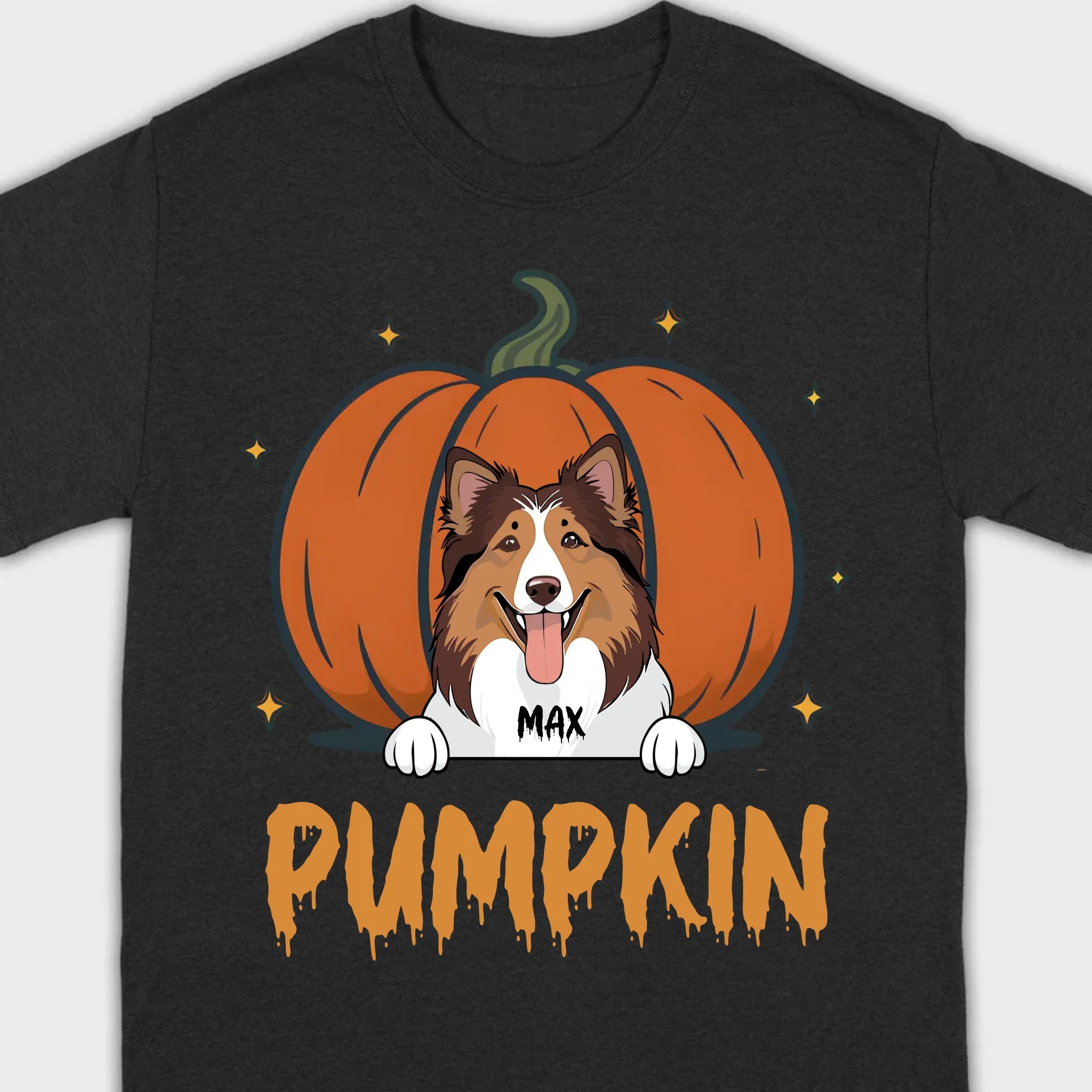 Personalized Dog Halloween T-Shirt | Custom Pet Name Tee - 89Prints
