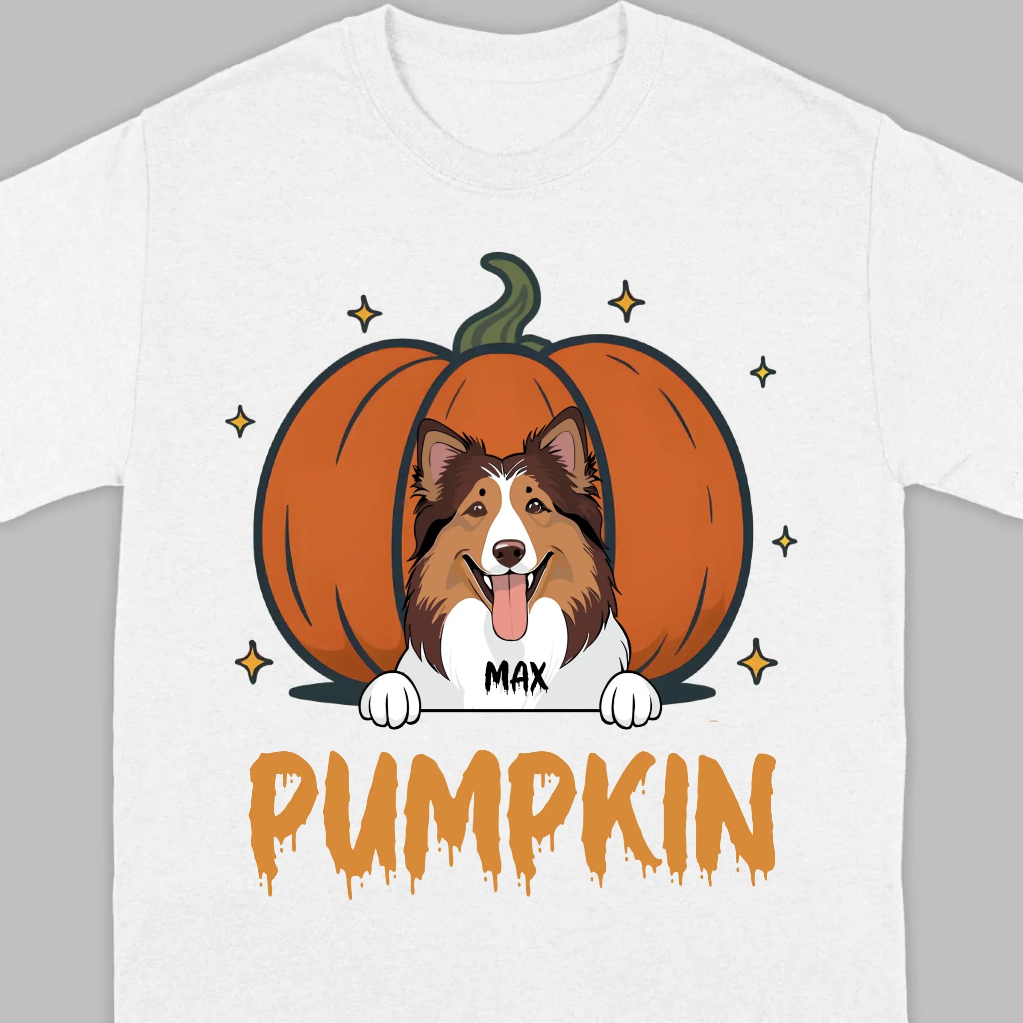 Personalized Dog Halloween T-Shirt | Custom Pet Name Tee - 89Prints