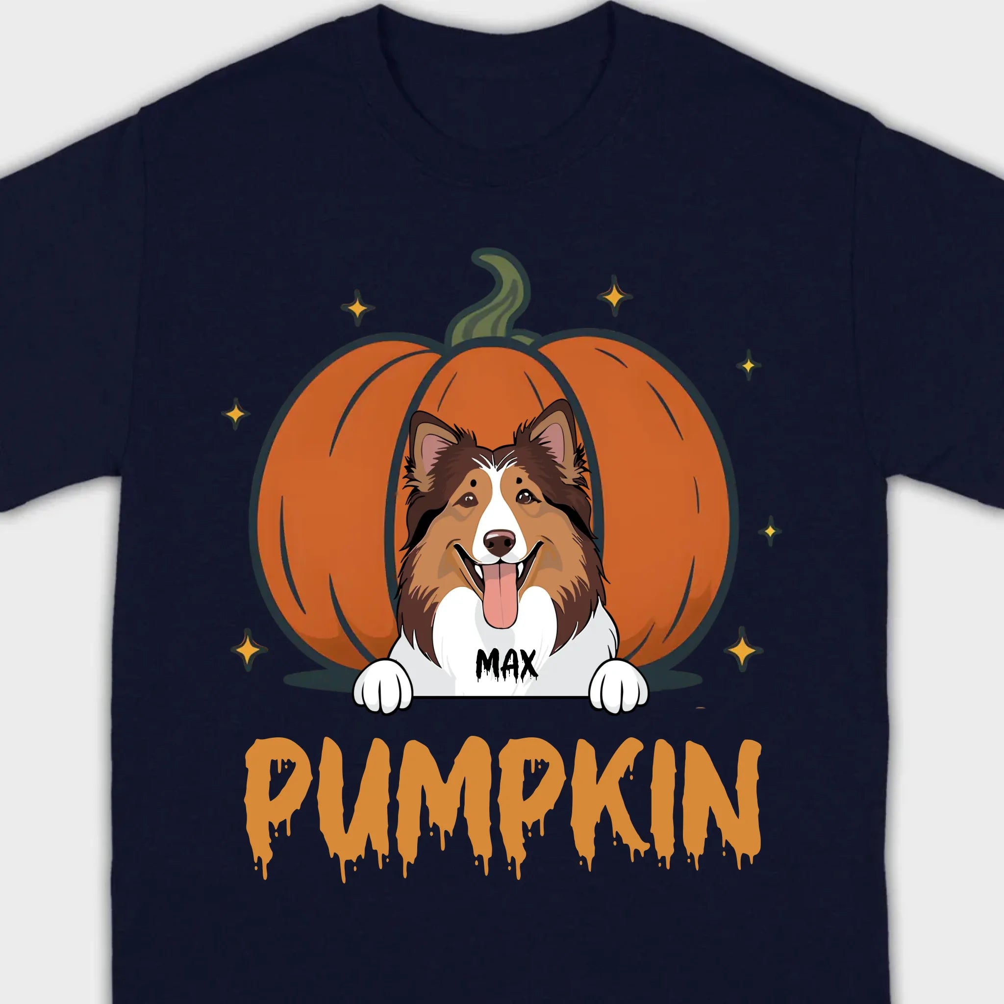 Personalized Dog Halloween T-Shirt | Custom Pet Name Tee - 89Prints