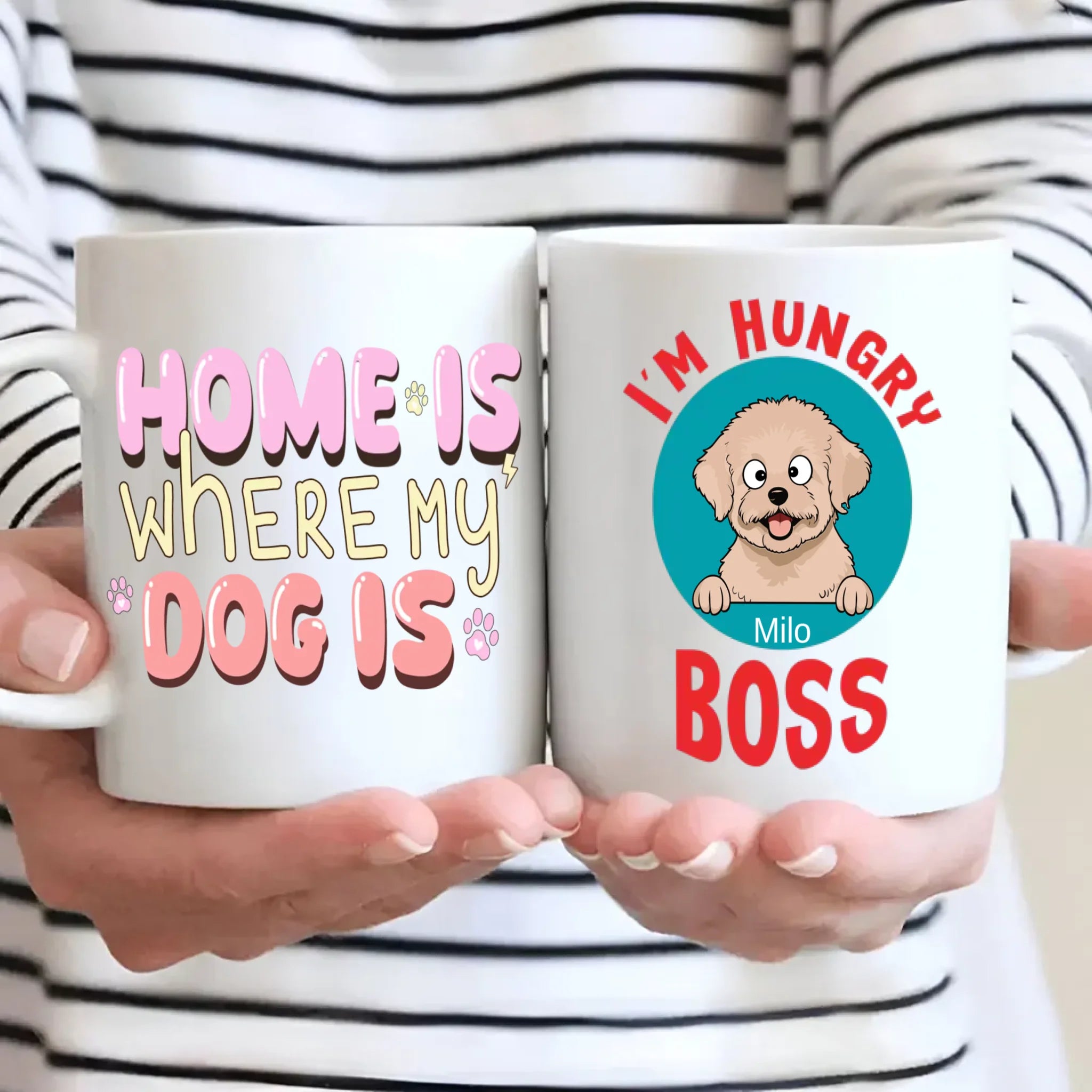 Customized Bichon Frise Mug With Photo For Dog Lovers - Home Is Where My Dog Are - 89Prints