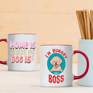 Customized Bichon Frise Mug With Photo For Dog Lovers - Home Is Where My Dog Are - 89Prints