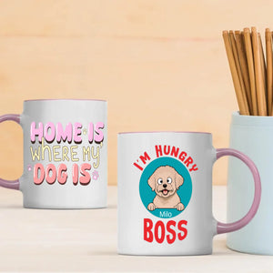 Customized Bichon Frise Mug With Photo For Dog Lovers - Home Is Where My Dog Are - 89Prints