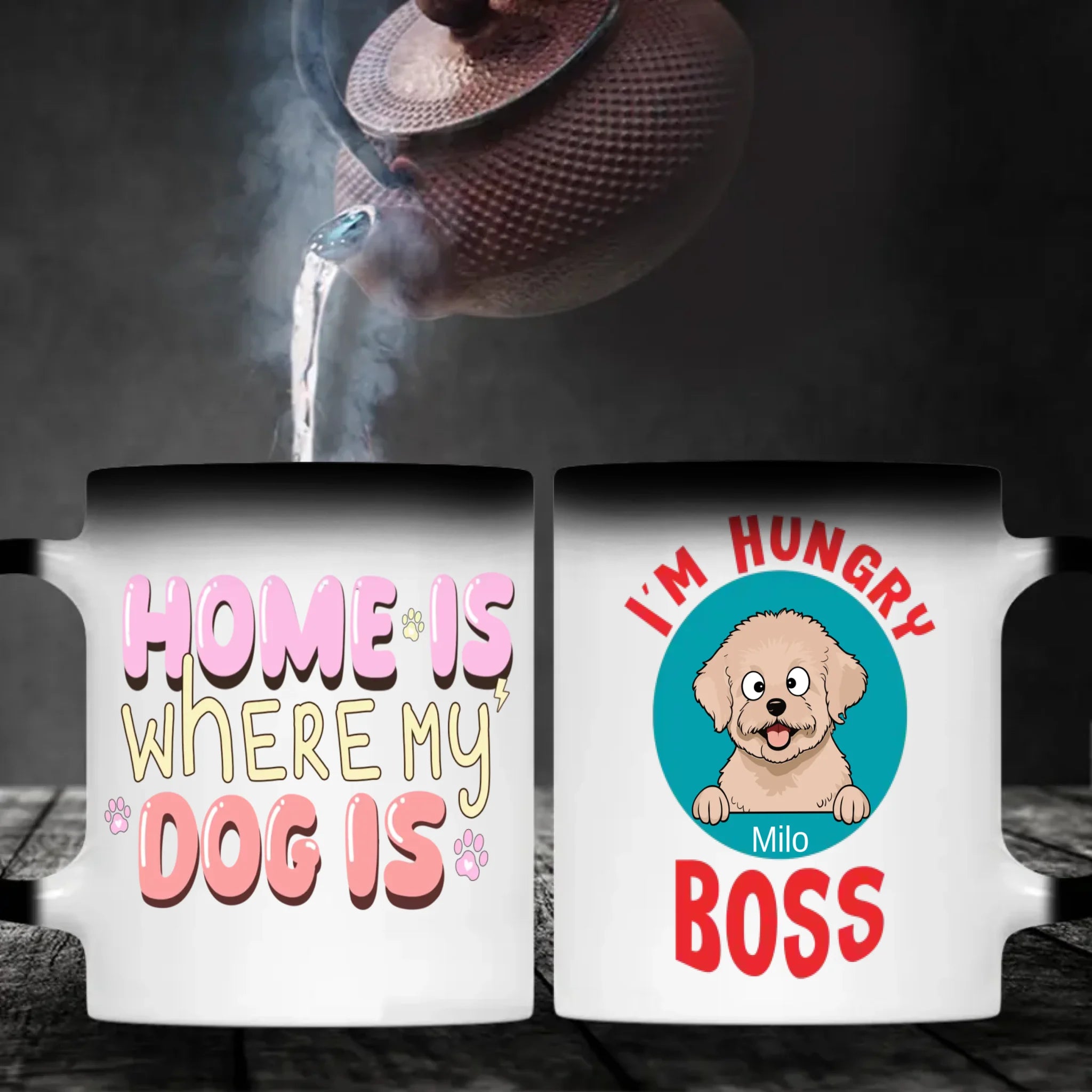 Customized Bichon Frise Mug With Photo For Dog Lovers - Home Is Where My Dog Are - 89Prints
