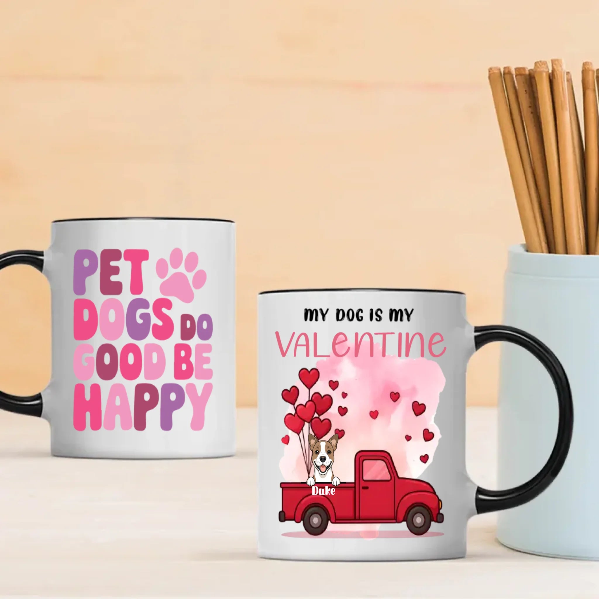 Adorable Personalized Valentine Dog Mug – Cute Custom Gift for Dog Lovers – 89Prints