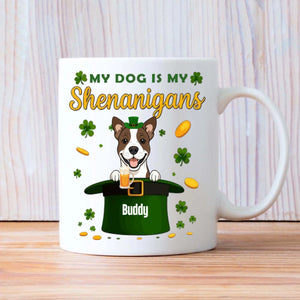 Happy St. Patrick’s Day Dog Mug – Personalized Lucky Shenanigans Gift | 89Prints
