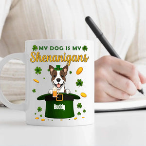 Happy St. Patrick’s Day Dog Mug – Personalized Lucky Shenanigans Gift | 89Prints