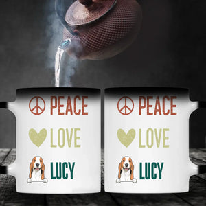 Personalised Peace Love Dog Mug - Thoughtful Gift For Dog Lovers - 89Prints