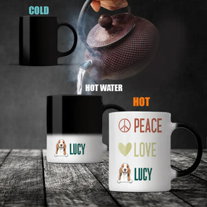 Personalised Peace Love Dog Mug - Thoughtful Gift For Dog Lovers - 89Prints