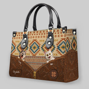 Personalised Mother's Day Handbag - Boho Tribal Geometric Pattern Dog Bag Gift for Dog Mom - 89Prints