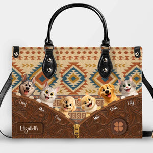 Personalised Mother's Day Handbag - Boho Tribal Geometric Pattern Dog Bag Gift for Dog Mom - 89Prints