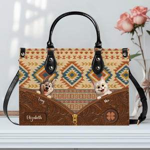 Personalised Mother's Day Handbag - Boho Tribal Geometric Pattern Dog Bag Gift for Dog Mom - 89Prints