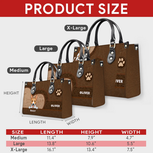 Unique Handbags For Mothers - Embossed Vintage Leather Floral Pattern Dog Handbag Gift for Dog Lovers - 89Prints