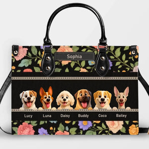 Handbags For Mums - Customized Botanical Floral Pattern Dog Handbag Gift for Dog Owners - 89Prints