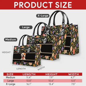 Handbags For Mums - Customized Botanical Floral Pattern Dog Handbag Gift for Dog Owners - 89Prints