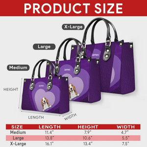 Individualized Handbags For Married Women - Layered Heart Pattern Dog Handbag Gift for Dog Parents - 89Prints