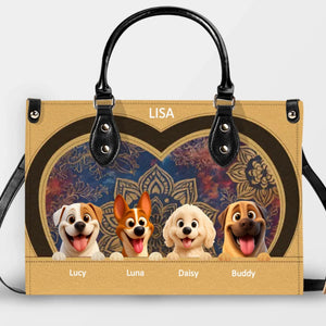 Custom Dog Bag For Humans - Mandala Heart Pattern Dog Handbag for Dog Lovers - 89Prints