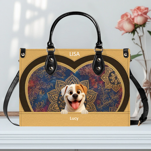 Custom Dog Bag For Humans - Mandala Heart Pattern Dog Handbag for Dog Lovers - 89Prints