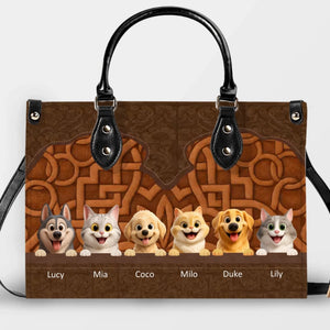 Dog Bag Personalised - Embossed Leather Dog Handbag - Dog Themed Gifts - 89Prints