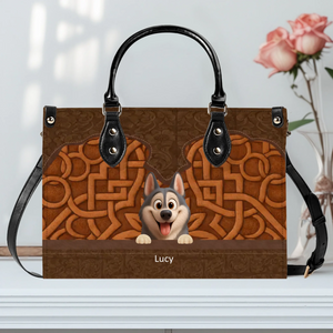 Dog Bag Personalised - Embossed Leather Dog Handbag - Dog Themed Gifts - 89Prints