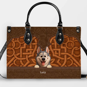 Dog Bag Personalised - Embossed Leather Dog Handbag - Dog Themed Gifts - 89Prints