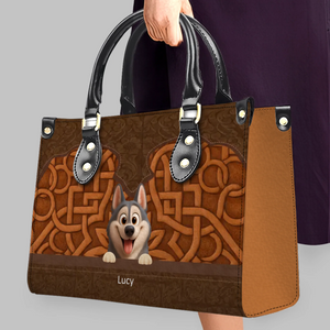 Dog Bag Personalised - Embossed Leather Dog Handbag - Dog Themed Gifts - 89Prints