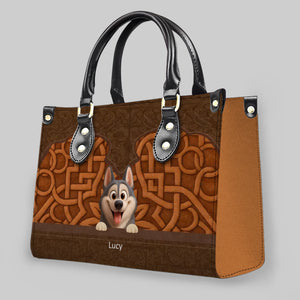 Dog Bag Personalised - Embossed Leather Dog Handbag - Dog Themed Gifts - 89Prints