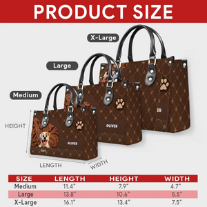 Personalized Handbags - Quilted Floral Carved Leather Dog Handbag for Dog Lovers - 89Prints
