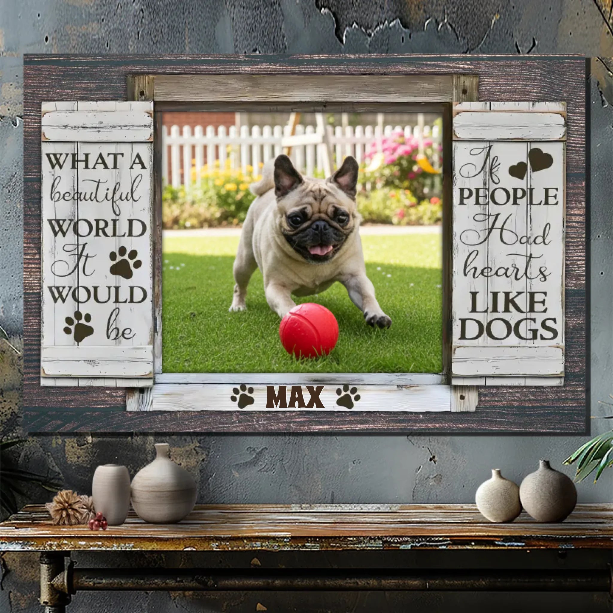 Meaningful Custom Pug Canvas Gift - If People Had Hearts Like Dogs | 89Prints