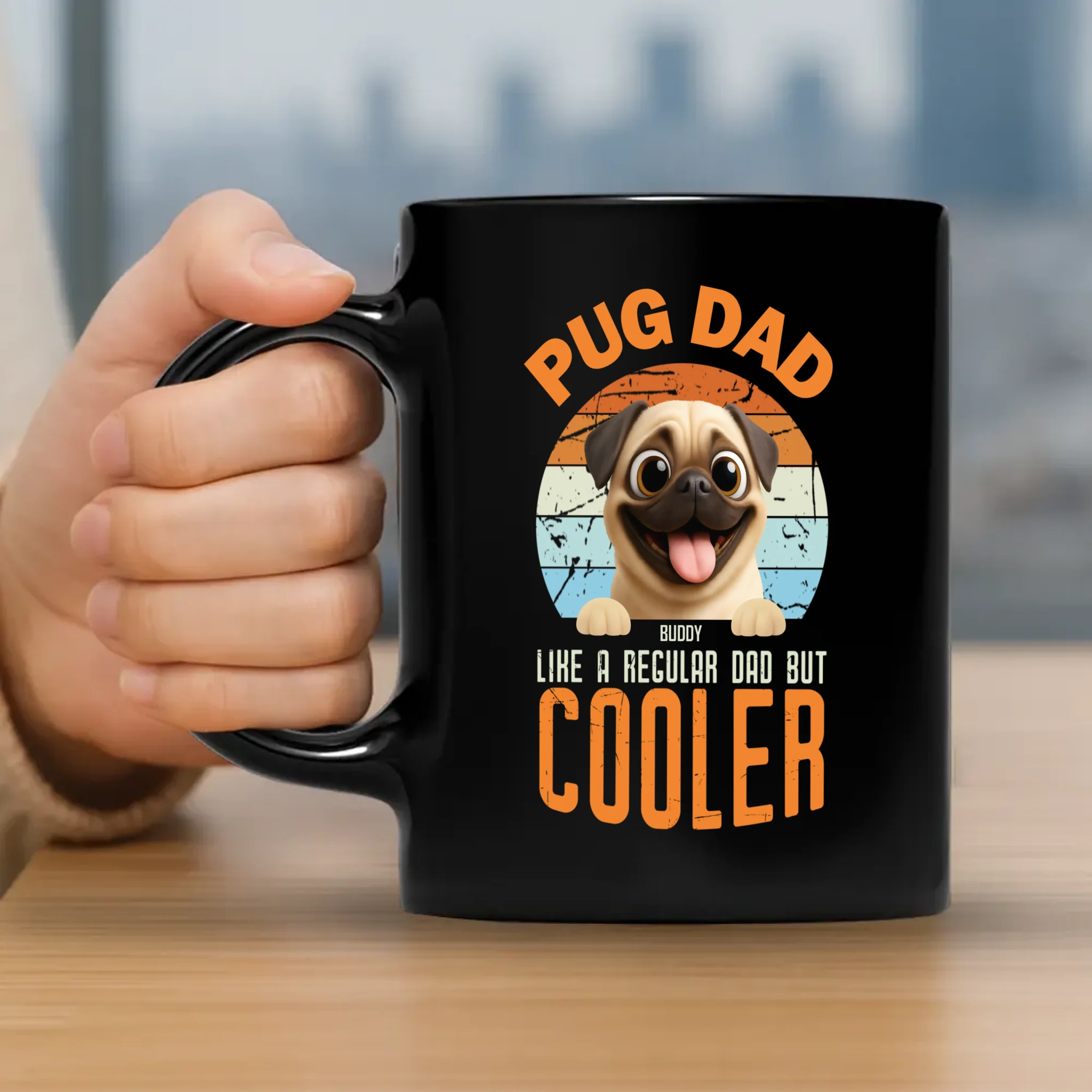 Unforgettable Personalized Pug Mug Gift - Pug Dad Like A Regular Dad, But Cooler | 89Prints
