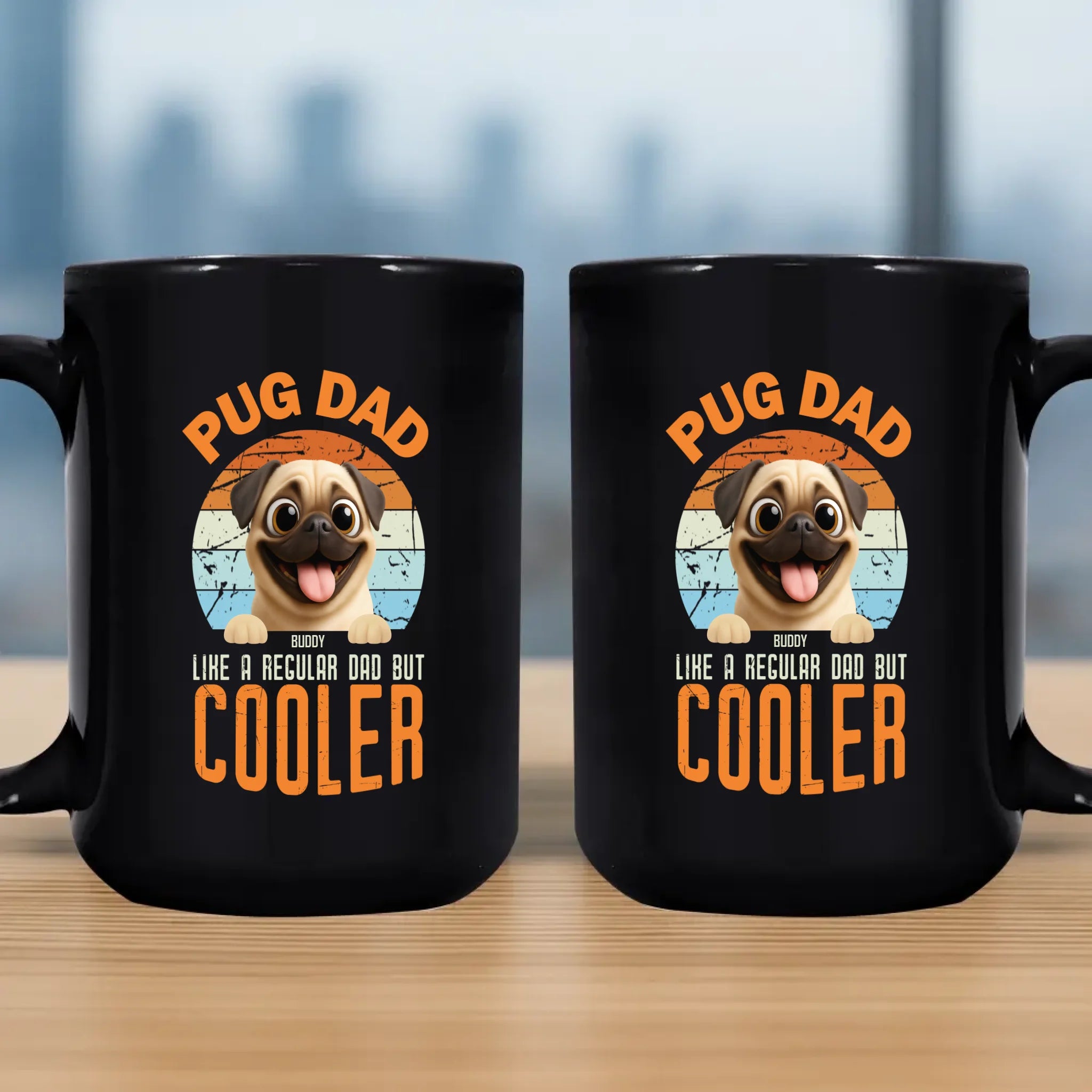 Unforgettable Personalized Pug Mug Gift - Pug Dad Like A Regular Dad, But Cooler | 89Prints