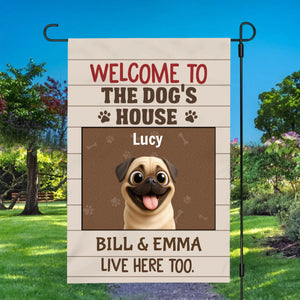 Heartfelt Customized Pug Garden Flag Gift - Welcome To The Dog's House | 89Prints