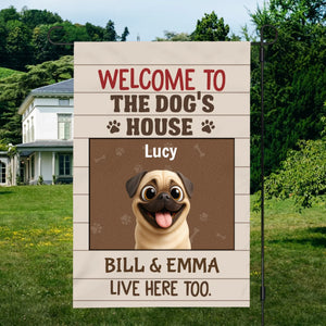 Heartfelt Customized Pug Garden Flag Gift - Welcome To The Dog's House | 89Prints