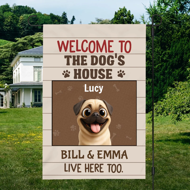 Heartfelt Customized Pug Garden Flag Gift - Welcome To The Dog's House | 89Prints