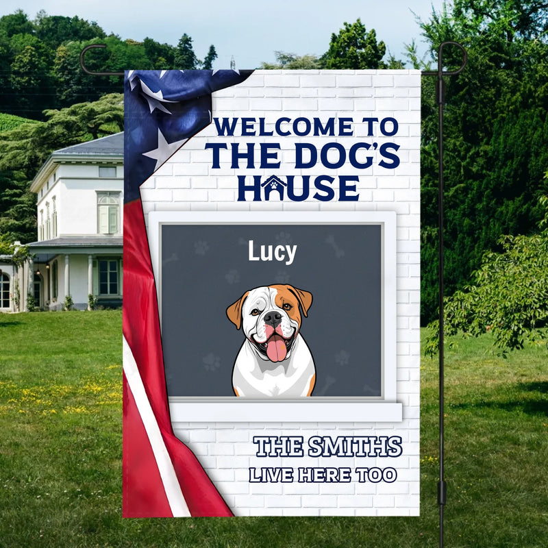 Welcome To The Dog's House Flag – Personalized Icons & Names By 89Prints