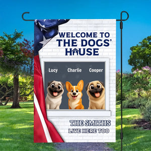 Meaningful Personalized Pug Garden Flag Gift - Welcome To The Dog's House | 89Prints