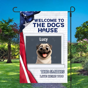 Meaningful Personalized Pug Garden Flag Gift - Welcome To The Dog's House | 89Prints