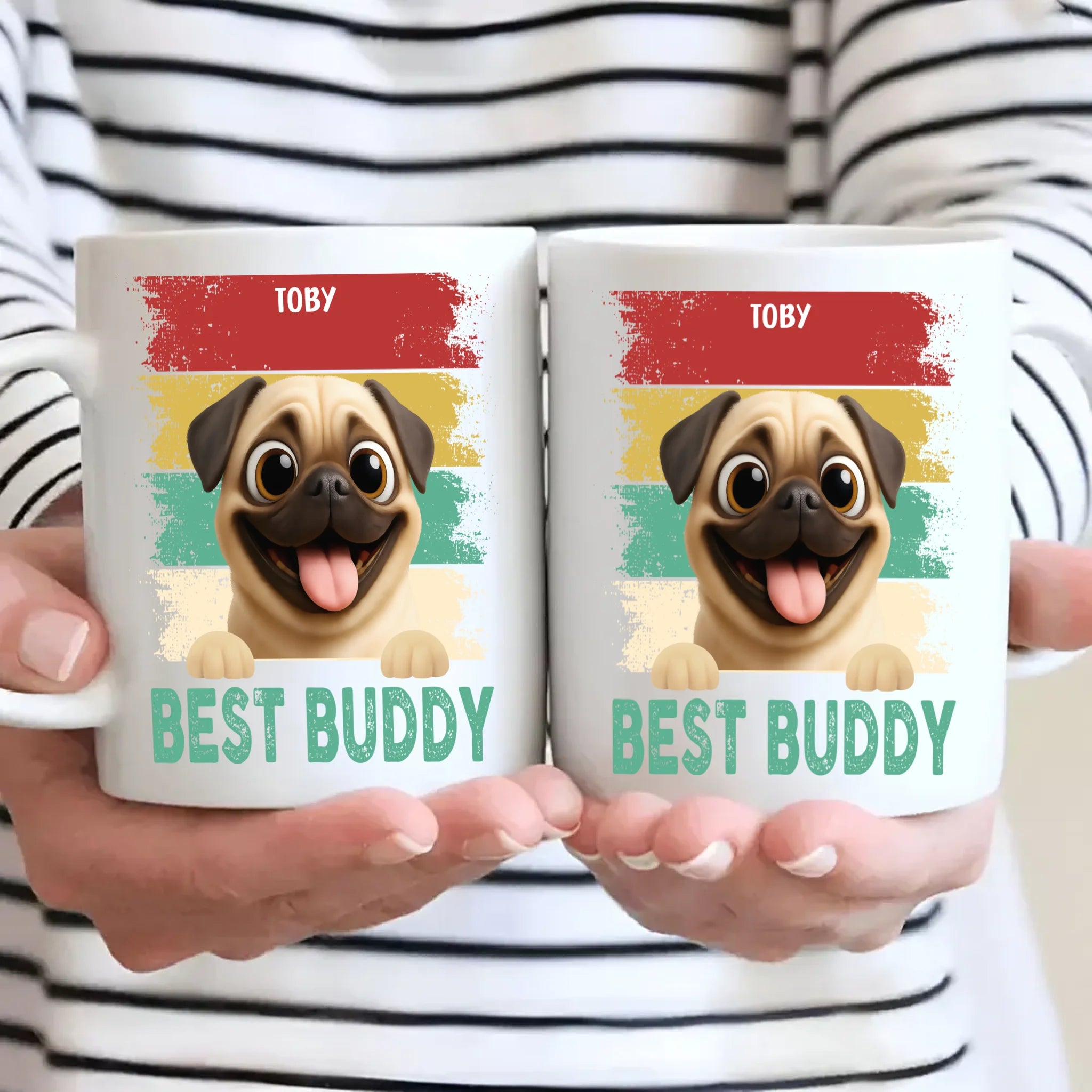 Heartfelt Custom Pug Mug Present For Dog Lovers - Best Buddy | 89Prints